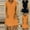 LYQ3_Orange, variant on Meichang Linen Dress for Women Summer V Neck Short Sleeve Knee Length Dresses Casual Loose Fit Beach Tshirt Dresses Plus Size Midi Dress
