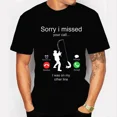 thumbnail image 2 of Men's T-shirts Fishing Funny Sorry I Missed Your Call I Was On My Other Line Fisherman Dad Classic Men T Shirt Camisetas Male, 2 of 22