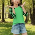thumbnail image 4 of 3/4 Sleeve Tops for Girls Raglan Leopard Print Crew Neck T Shirts Trendy Casual Cute Y2K Kids Toddler Clothes Teen Tee Shirts Fall Outfits, Size 4-15, 4 of 7