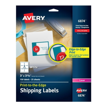 Avery White Laser Labels for Color Printing, 3 x 3-3/4 Label, 150 per Pack (Best Way To Print Labels)