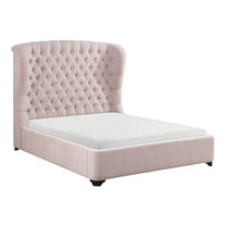 Lexicon Cameo Chenille California King Upholstery Bed in Pink