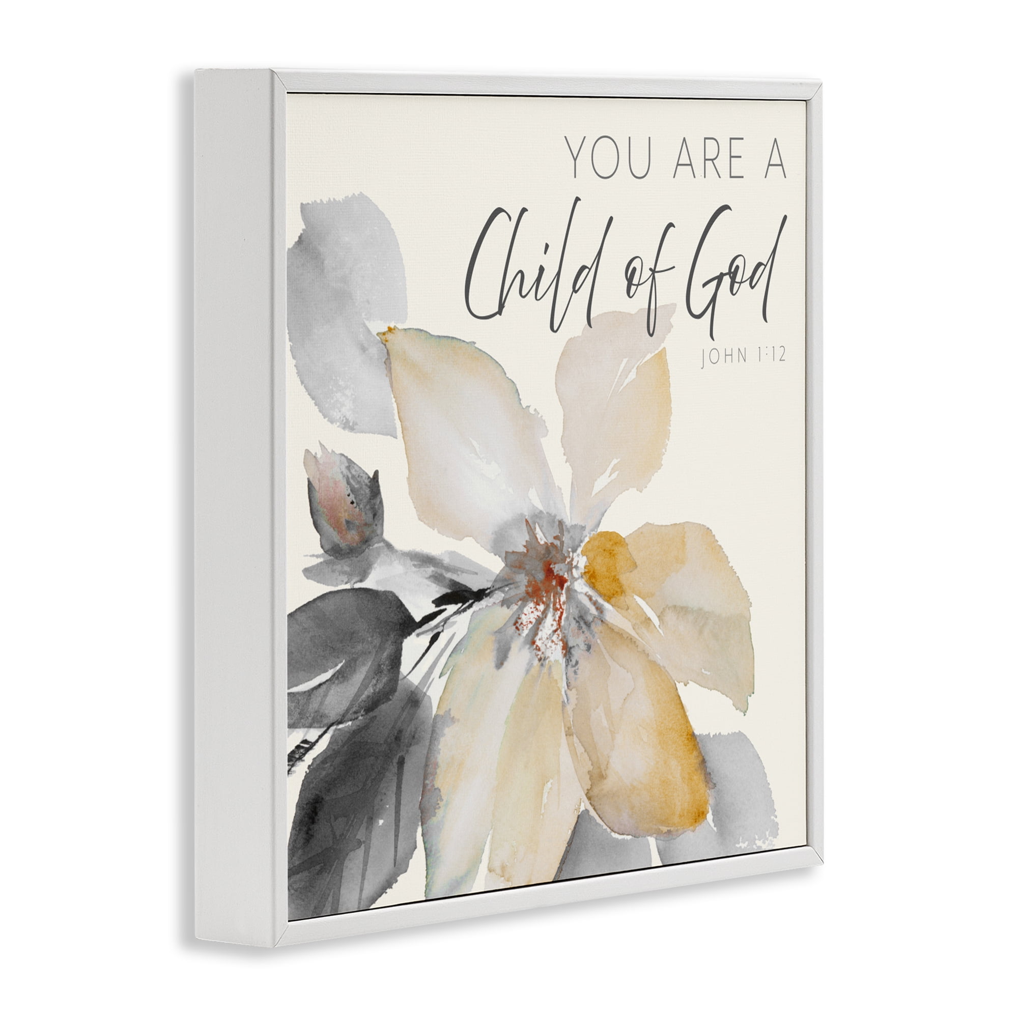Stupell Industries Child Of God Flower White Framed Giclee Art, design by Lanie Loreth
