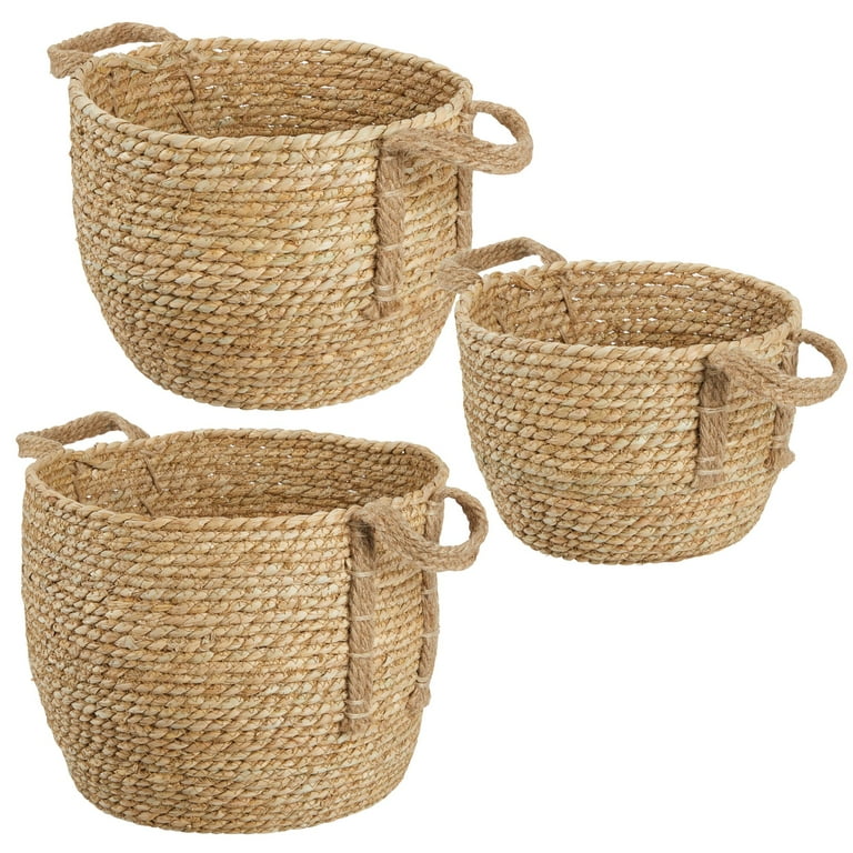 Hand Woven Storage Baskets Round Woven Baskets For - Temu