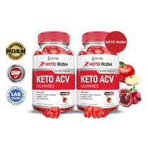 (2 Pack) Keto Rush ACV Gummies 1000MG Dietary Supplement 120 Gummys