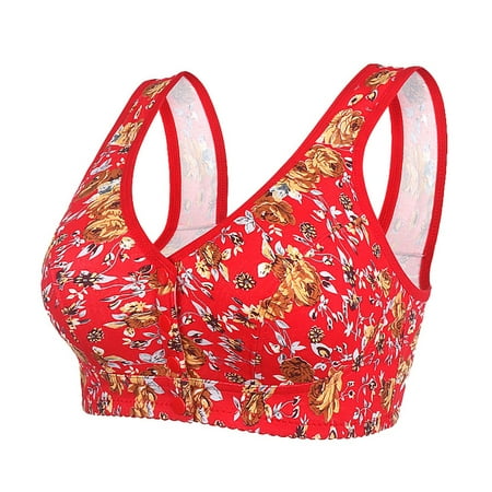 Fsqjgq Womens Underwear High Impact Sports Bras for Women Adhesive Bra Front Closure Bras Comfort No Underwire Seamless Bra Plus Size Wireless Bra Nipple Covers Cotton Blend Full Figure Bras Bustiers