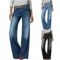 thumbnail image 6 of qucoqpe Women's Straight Leg Jeans Trendy High Waisted Strechy Baggy Loose Denim Pants Casual Wide Leg Trousers, 6 of 6