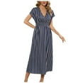 thumbnail image 1 of Birdeem Robe d'Été Bohème pour Femme à Col en V, Dos Ouvert, avec Liens, Décontractée, à Imprimé, 1 of 8