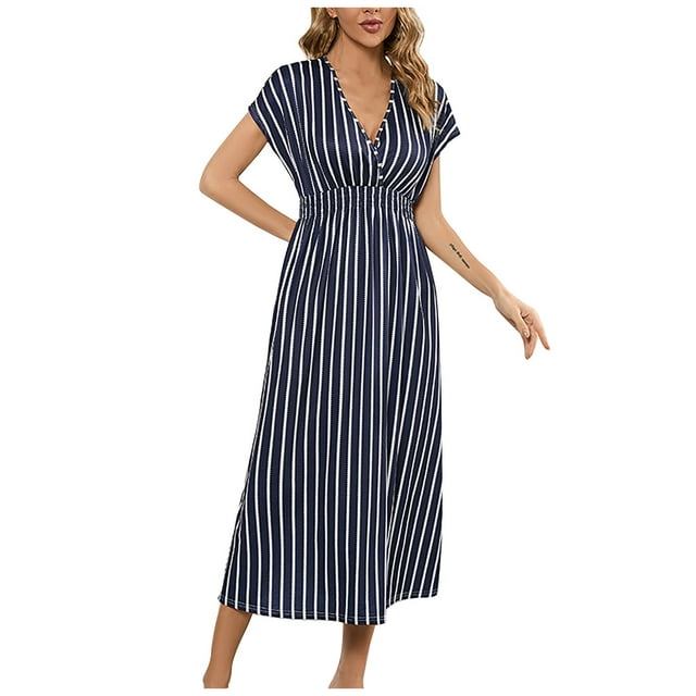 Birdeem Robe d'Été Bohème pour Femme à Col en V, Dos Ouvert, avec Liens, Décontractée, à Imprimé