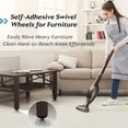 thumbnail image 2 of ChrumpTon 8 Pack Self-Adhesive Caster Wheels, 1" Mini Swivel Rollers, 360° Rotating Furniture Movers for Small Appliances, Storage Bins, Trash Cans & More (Black), 2 of 6