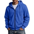 thumbnail image 3 of UDAUDU Zip Up Hoodies For Men Lightweight Oversized Long Sleeve Work Fleece Pullover Comfortable Streetwear With Pocket XL, 3 of 8