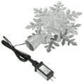 thumbnail image 5 of Lámpara LED de proyección de copo de nieve, árbol de Navidad plateado, decoración giratoria de tormenta de nieve, enchufe estadounidense de 110V, 5 of 5