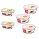 thumbnail image 1 of Set de contenedores de vidrio (2 de 380ml y 3 de 650 ml) Lock & Lock HPL014, 1 of 1