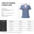 thumbnail image 4 of Goofa Stylized Flowers Vintage Boho Pattern Womens Deep V Neck Low Cut Tops Casual Summer Short Sleeve Ribbed Knit T-Shirts-Medium, 4 of 5