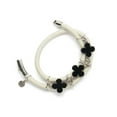 thumbnail image 2 of Rock Lily Collection Swirl Double Wrap Bracelet 6.5" White & Black Agate, 2 of 2