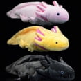 thumbnail image 2 of Axolotl-juguete de peluche suave para niña, simulación realista, Ambystoma, mexianum, dinosaurio rosa, modelo Animal, muñeca para regalo, nuevo, 2 of 4