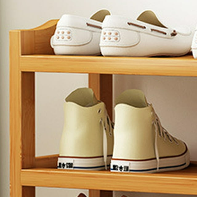 Étagère à Chaussures Multi-Couches Étagère à Chaussures en Bambou Rangement Étagère à Chaussures Multi-Couches Grande Capacité Durable pour Chambre Dortoir 3