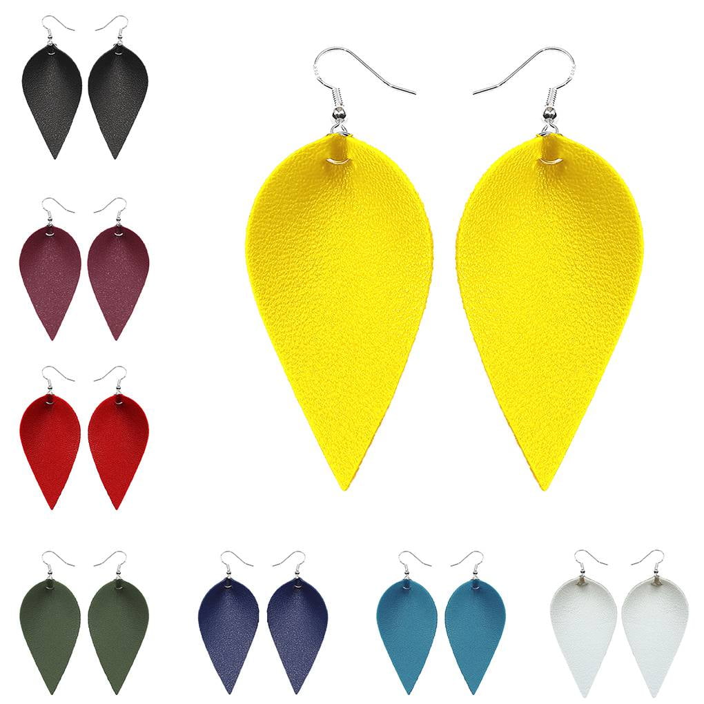 plunder leather earrings