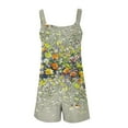 thumbnail image 5 of Amzcrzy Jumpsuits for Women Casual Summer Floral Shorts Overalls Jumpsuit Button Up Comfy Rompers Sleeveless Jumpers with Pockets S-3XL, 5 of 5