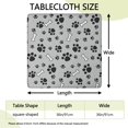 thumbnail image 2 of Paw Prints and Bones Square Fitted Tablecloth with Elastic Edge,Square Table Cover,Washable Elastic Table Cover for Home Kitchen Party Decor 36"x36", 2 of 6
