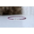 thumbnail image 4 of Lepidolite 3mm Round Shape Faceted Cut Beads 7 inch Silver Plated Clasp Bracelet for men, women, unisex. Link Chain Stacking Bracelet.|LINK_04510, 4 of 5