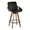 Black, variant on Cosmo Mid-Century Counter Stool in Walnut and Cream Faux Leather by LumiSource