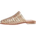 thumbnail image 4 of Cecelia New York Gloria Slide Sandal Golden Metallic Slip On Flats Caged Mules (Golden Haze Metallic, 5.5), 4 of 7