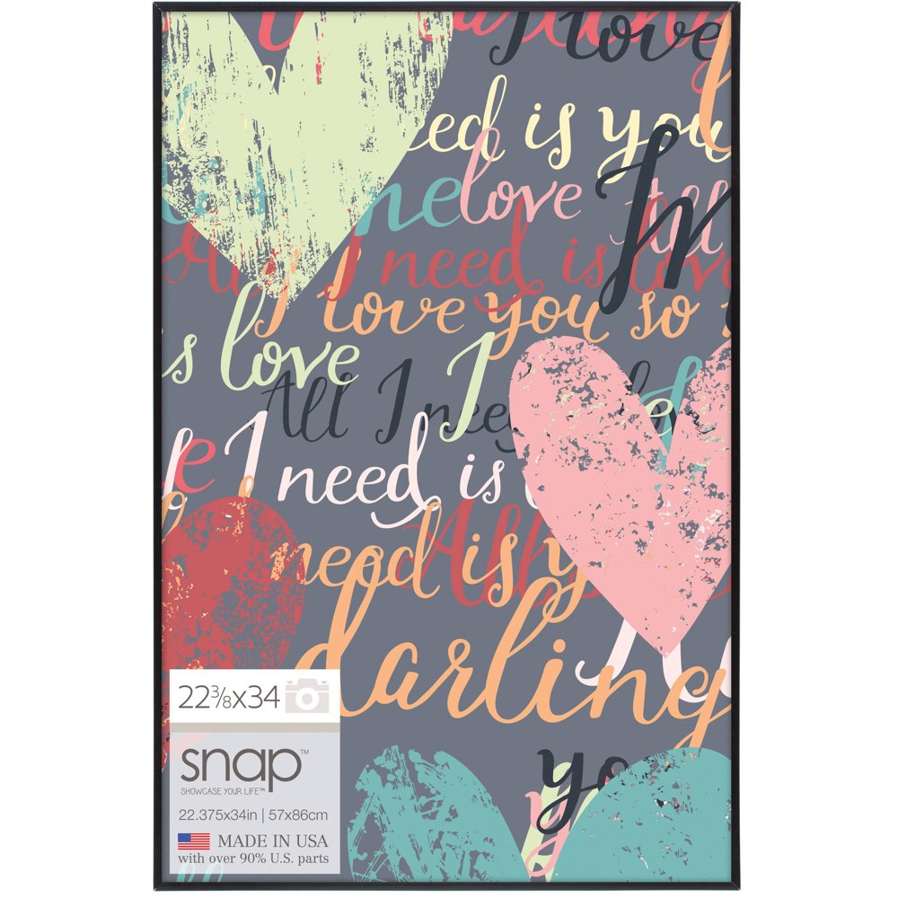 22.375x34 Black Poster Frame