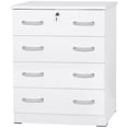 thumbnail image 5 of Home Square 2-Piece Set with Queen Captains Bed 4-Drawer Chest Dresser in White, 5 of 9