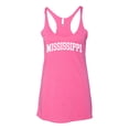 thumbnail image 2 of Wild Bobby State of Mississippi College Style Women Tri-Blend Racerback Tank Top, 2 of 6