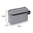 thumbnail image 6 of Hariumiu Makeup Bag Cosmetic Bag Double Layer Large Capacity Waterproof Men Women Solid Color Smooth Zipper Toiletry Bag Handbag for Travel, 6 of 7