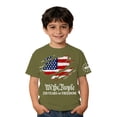 thumbnail image 2 of CCRFTGI 250 Anniversary Usa Flag Shirts for Kids Boys Girls Size 10-12 Patriotic 4th Of July We the people American Flag Stars Striped Independence Day Festival Tee Tops Army Green 12-13 Years, 2 of 4