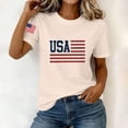 thumbnail image 6 of Levmjia Women's 4th of July T Shirt USA Flag Print Casual Crew Neck Short Sleeve Patriotic Top Loose Fit Summer Tee for American Independence Day, 6 of 6