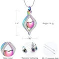 thumbnail image 2 of Cremation Jewelry for Ashes The Eye of My Heart Keepsake Urn Pendant Necklace for Ashes Memorial Locket for Women Men, 2 of 5