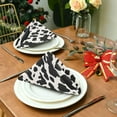 thumbnail image 3 of GZHJMY Cow Print Cloth Napkins Set of 6,Reusable Washable Polyester Dinner Table Napkins for Kitchen,Dining,Restaurant,Party Decoration, 3 of 7