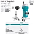 thumbnail image 2 of Router, Fresadora de Mano, Total, 600 W azul, 2 of 2