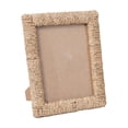 thumbnail image 2 of Honed Woven Seagrass Photo Frame, Khaki Wood Boho Wall Art, Natural Textured Display for Living Room Bedroom, Topliu, 2 of 7