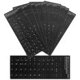 thumbnail image 3 of 10pcs Keyboard Stickers Black Background With White Lettering Keyboard Skin, 3 of 4
