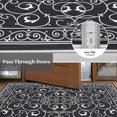 thumbnail image 2 of GlowSol 2'x6' Kitchen Hallway Runner Rugs Modern Floral Runner Rug Non-Slip Bedroom Accent Rug for Laundry Room, Black, 2 of 6