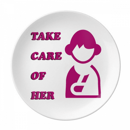 

Care Women Injury Body Plate Decorative Porcelain Salver Tableware Dinner Dish