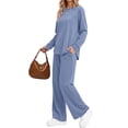 thumbnail image 3 of Fantaslook Two Piece Sets for Women Fall Travel Vacation Outfits Wide Leg Pants Lounge Sets Dressy Matching Sets Womens Sweatsuits, 3 of 9