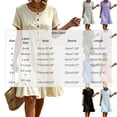 thumbnail image 3 of MYAOYI Womens Summer Casual Short Sleeve Button Down Ruffle Hem Dress Loose Fit Beach Vacation, 3 of 8