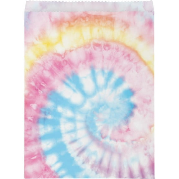 96/Case Bulk Tie Dye Party Paper Treat Bags
