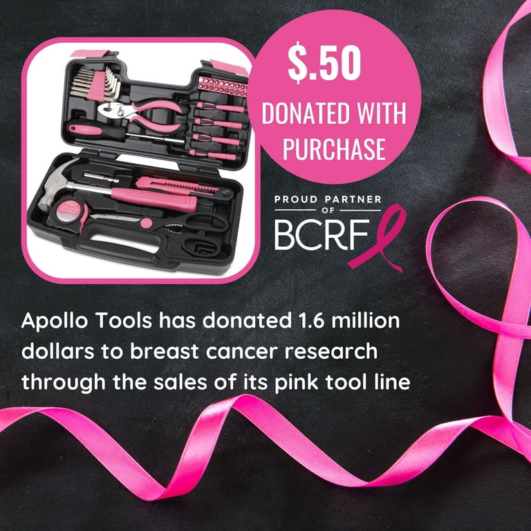Apollo Tools, General Tool Set, DT9706 PINK, 39-piece - Walmart.com