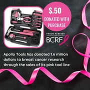 Apollo Tools 39 Piece General Tool Set Pink - DT9706 PINK