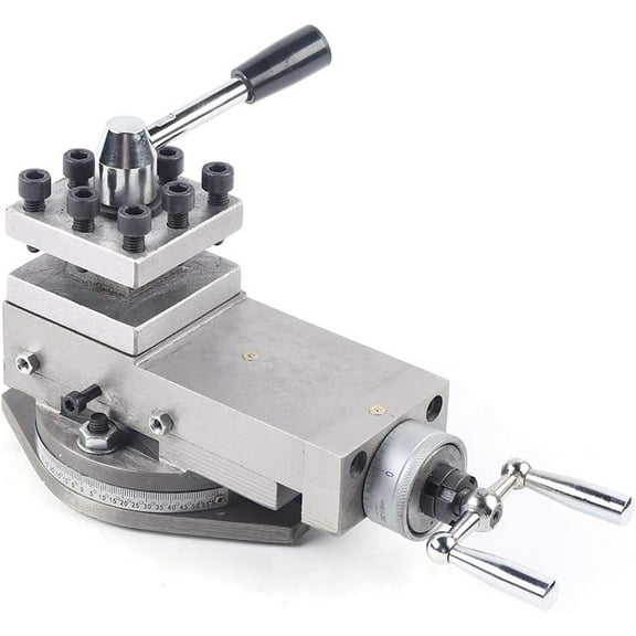 Manual AT300-2 Multifunctional Tool Machine, Professional Mini Lathe Tool Rest Assembly Tool Rest Metal Tool Accessories Post Holder Metal Work Tool Quick Change Portable Metalworking Bed