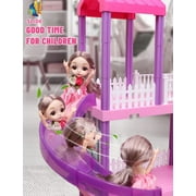 Carsky 36 inch Dollhouse Playset Girl Toys, 11 Rooms with Doll Toy Figures Toddler Playhouse Christmas Birthday Gifts for 3 4 5 6 7 Year Old Girls