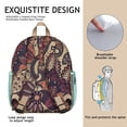 thumbnail image 3 of Decorative Pattern Backpack - Waterproof Ergonomic School Bag with Breathable Mesh Side Pockets, 3 of 4