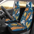 thumbnail image 3 of XMXT 2Pcs Car Seat Cover Decor Protector, Cartoon Universe Stickers Front Seat Covers for Cars SUVs, Universal Fit, 3 of 9