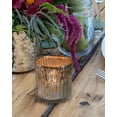 thumbnail image 4 of Serene Spaces Living Set of 6 Silver Ribbed Votive Candle Holders, Glass Finish, 4 of 5