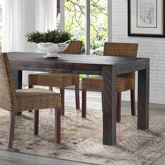 Grain Wood Furniture Montauk Solid Wood 63" Dining Table, Barnwood